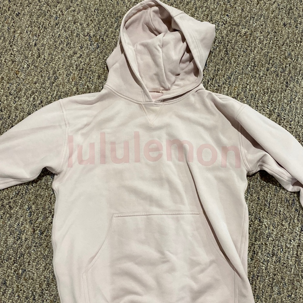 Lululemon logo light pink womens sweatshirt size 8